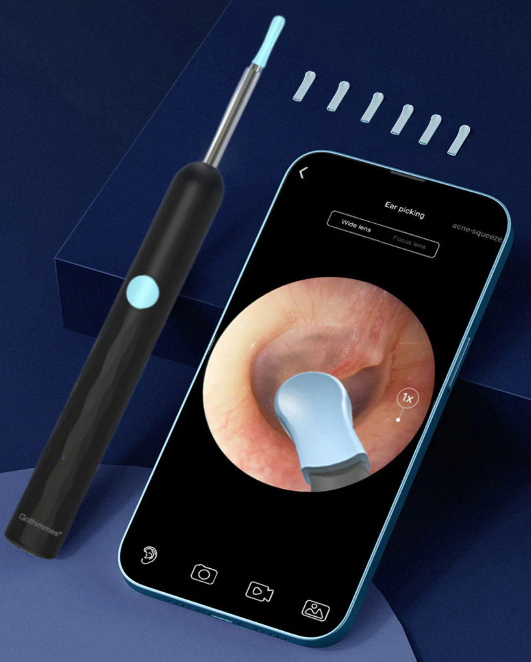 ÖraVision Pro Öronkamera med ljus & app | För enkel & hygienisk öronrengöring