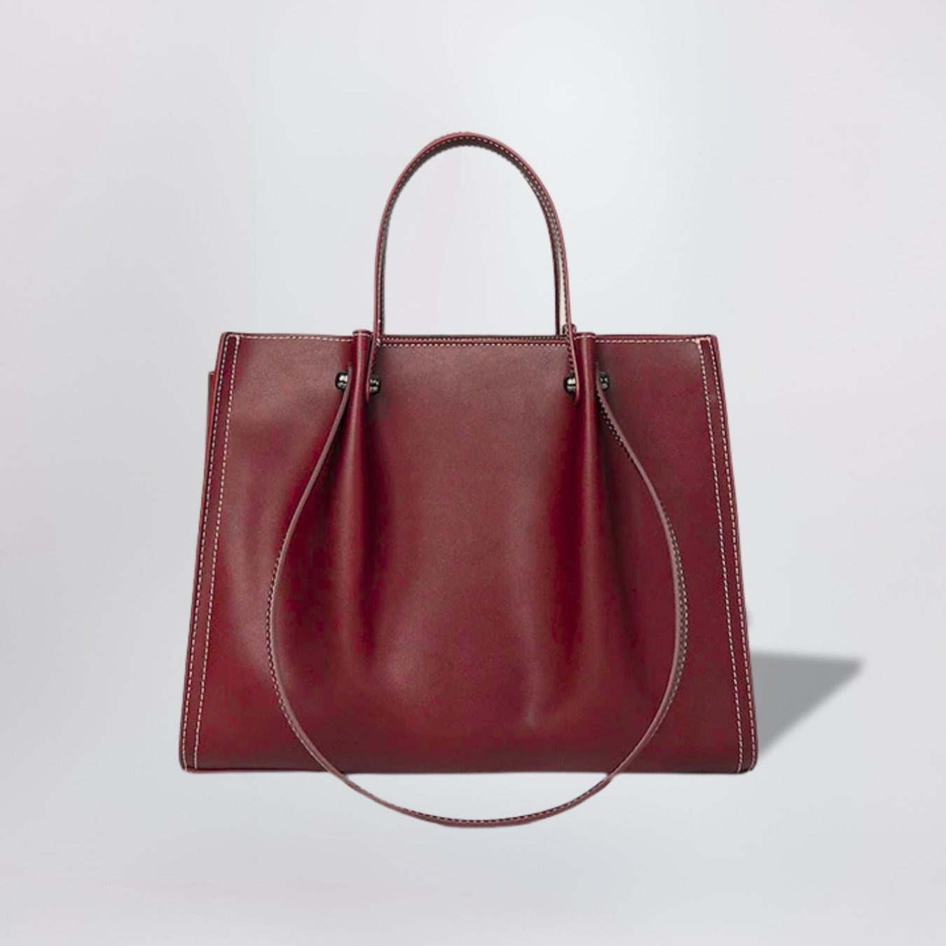 CityTote Vinröd Damväska | Stilren axelremsväska tote bag