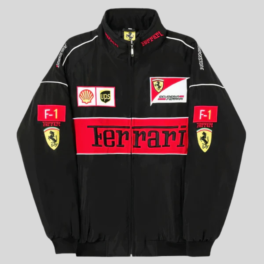 Vintage Ferrari racingjacka för Män och Kvinnor