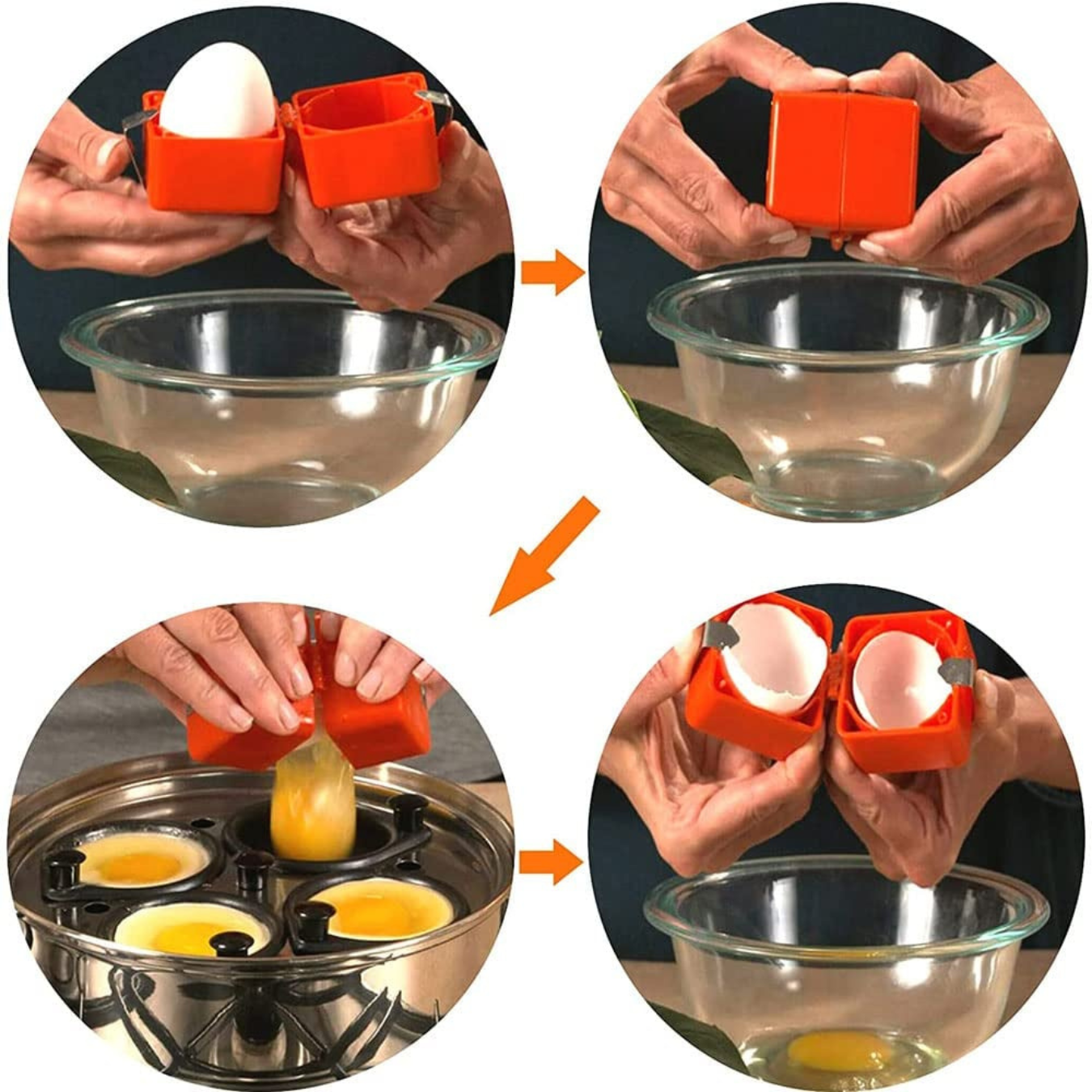 EasyEgg Enkel äggöppnare för köket | Äggöppnare i rostfritt stål för frukostägg eller bakning