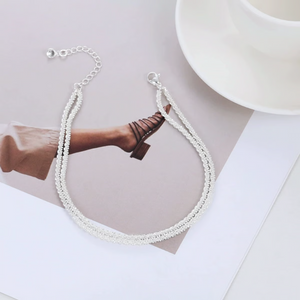 Estelle Fotlänk Silver | Justerbar & Stilren Sommaraccessoar för vristen