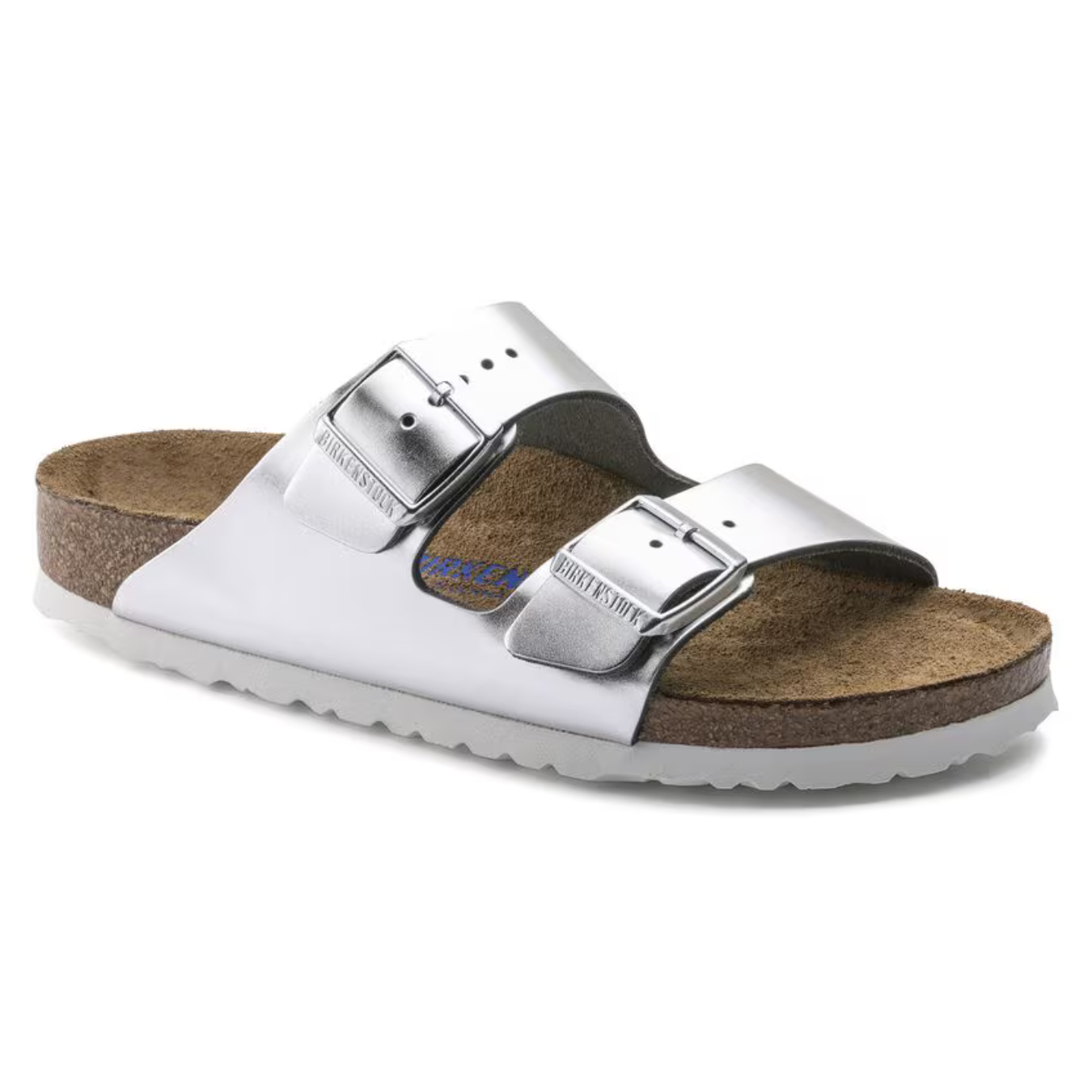 Arizona Natural Leather | Mjuk Fotbädd Metallic Silver