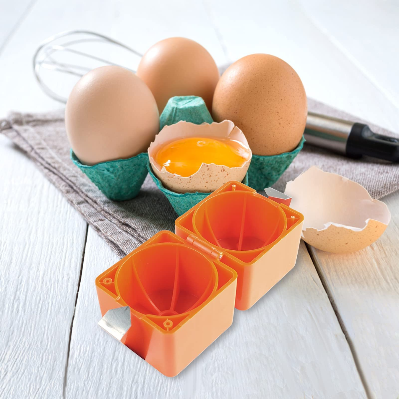 EasyEgg Enkel äggöppnare för köket | Äggöppnare i rostfritt stål för frukostägg eller bakning
