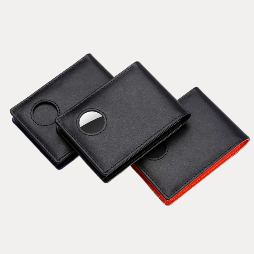SecureWallet Orange | Stilren Herrplånbok med AirTag-plats