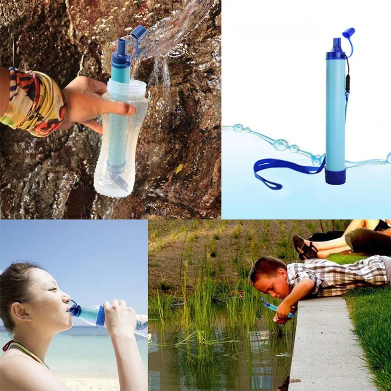 AquaSafe Överlevnads Vattenfilter | För Nödsituationer & Utomhusäventyr