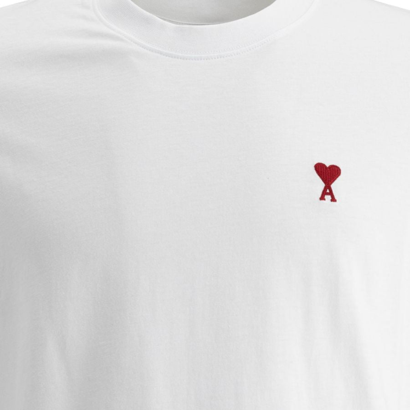 Basic T-shirt Vit Modern Fit | Unisex med Hög Rund Hals