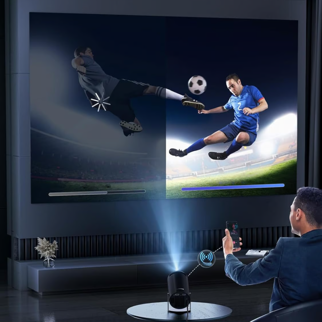 CinemaPro miniprojektor för hemmabio | Ultra-HD bildkvalitet 4K