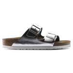 Arizona Natural Leather | Mjuk Fotbädd Metallic Silver