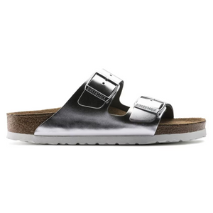 Arizona Natural Leather | Mjuk Fotbädd Metallic Silver