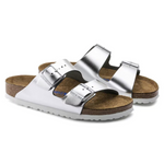 Arizona Natural Leather | Mjuk Fotbädd Metallic Silver