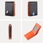 SecureWallet Orange | Stilren Herrplånbok med AirTag-plats