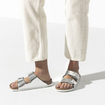 Arizona Natural Leather | Mjuk Fotbädd Metallic Silver