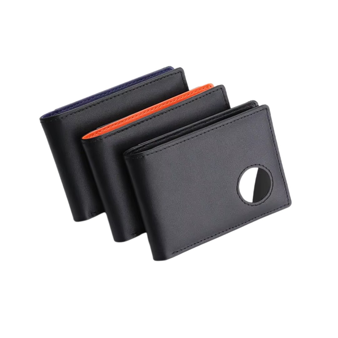 SecureWallet Orange | Stilren Herrplånbok med AirTag-plats