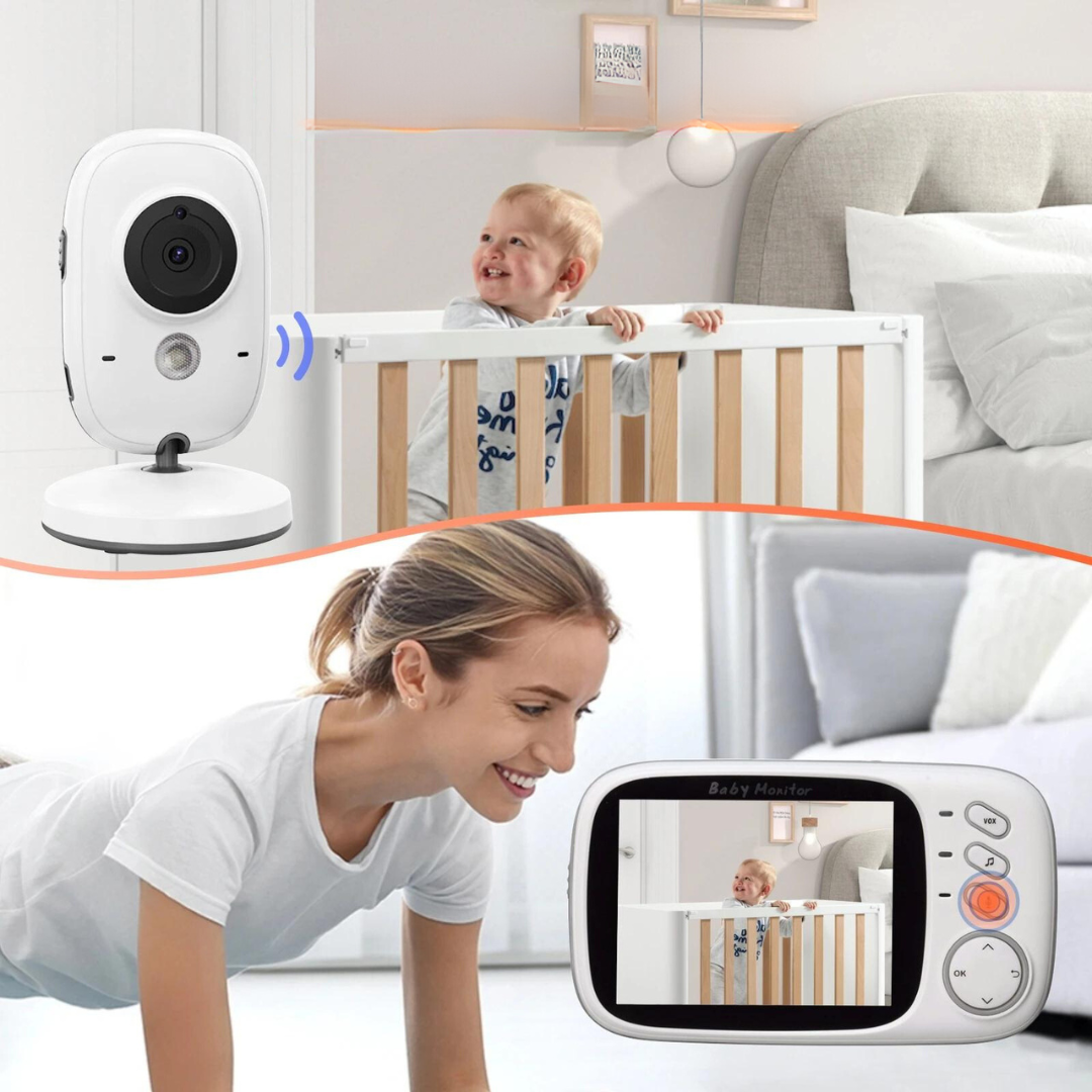 BabyGuard 360 Pro | Trådlös Kamera med Ljud och Mörkerseende för Barn