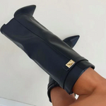Mockastövlar för Dam Svart | Eleganta boots i Taupe