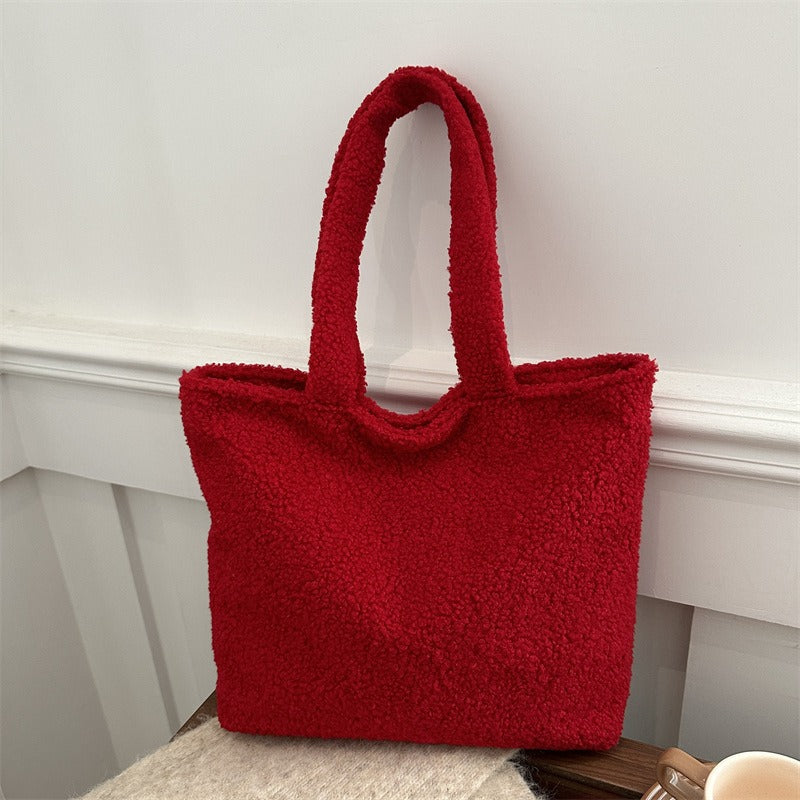 Fluffig Teddy Bag | Damväska Snygg och rymlig