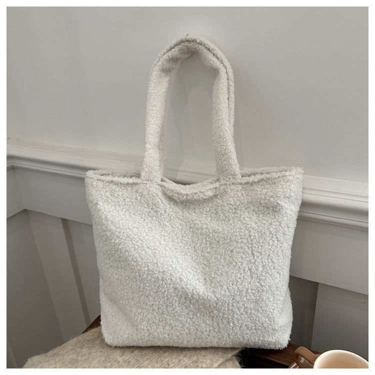 Fluffig Teddy Bag | Damväska Snygg och rymlig