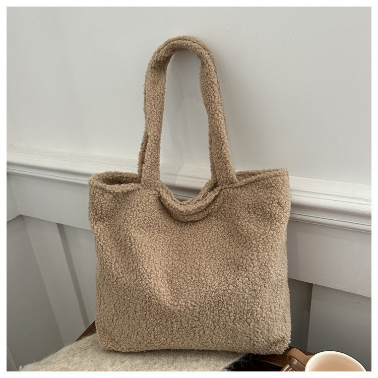 Fluffig Teddy Bag | Damväska Snygg och rymlig