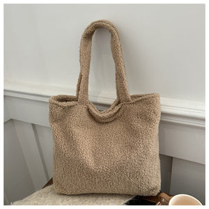 Fluffig Teddy Bag | Damväska Snygg och rymlig