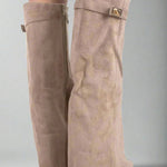 Mockastövlar för Dam Svart | Eleganta boots i Taupe