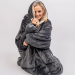 Huggie Hoodie | Härligt Stor Filt med Ärmar